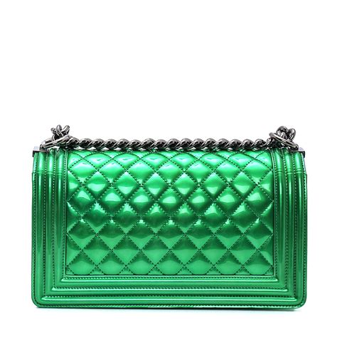 chanel emerald green boy bag|Chanel bag.